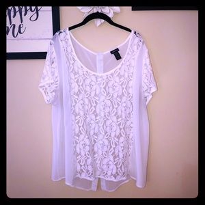 Torrid Lace & Sheer Top